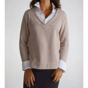 NEW BUKI power vee 'sweater' sweatshirt in camel
